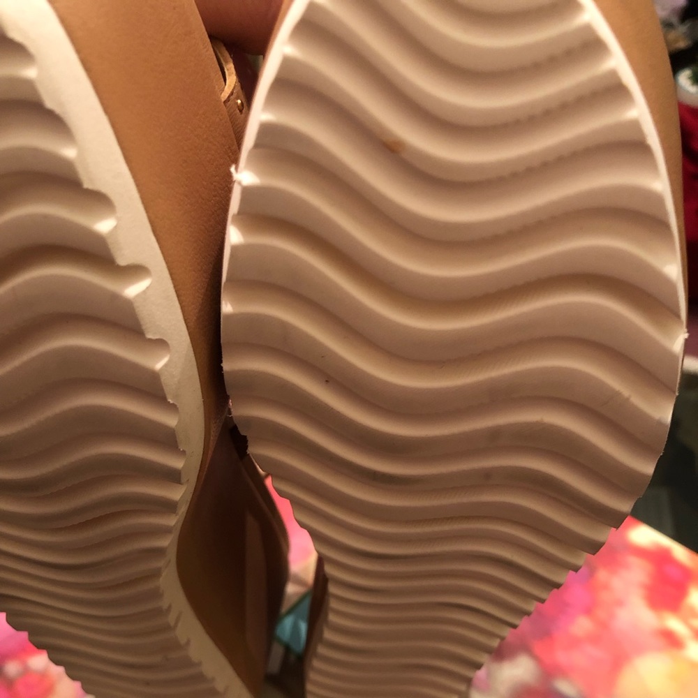 Stuart Weitzman Beige Studded Platform Sandals - image 4